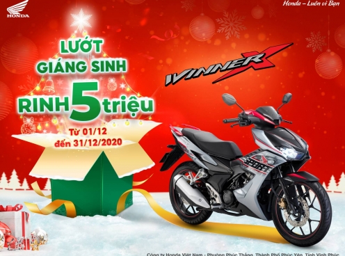  “Lướt Giáng sinh, Ring 5 triệu” khi mua xe Honda WINNER X