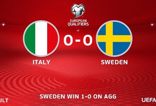 Highlights: Italia 0-0 Thụy Điển (Play-off World Cup 2018)