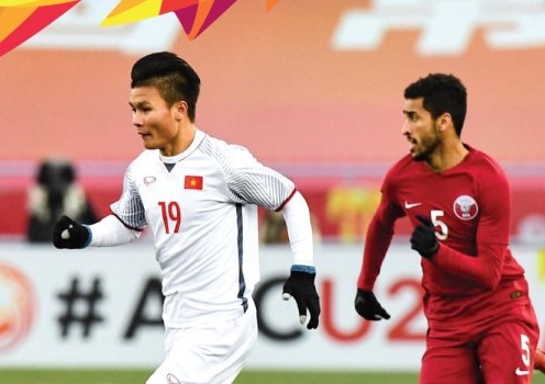 VIDEO: Cú đúp của người hùng Quang Hải vào lưới U23 Qatar