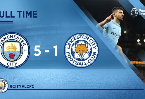 Highlights: Man City 5-1 Leicester (Vòng 27 Ngoại hạng Anh)