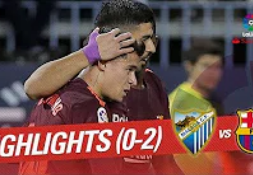 Highlights: Malaga 0-2 Barcelona (Vòng 28 La Liga)