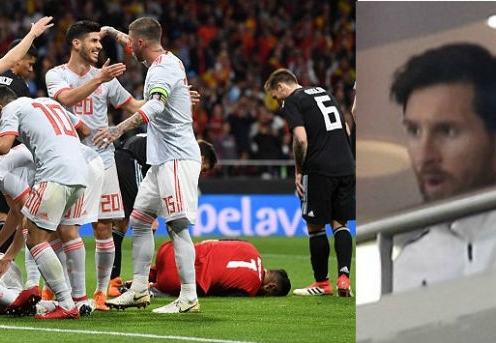 Messi bỏ về khi chứng kiến Argentina thảm bại trước Tây Ban Nha