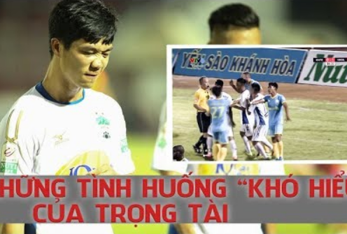 Những tình huống 'khó hiểu' của trọng tài trận Khánh Hòa - HAGL