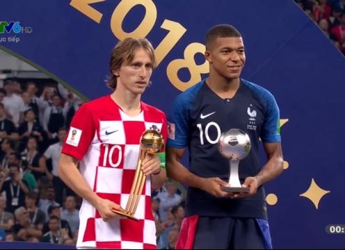 Mbappe - Modric nhận giải thưởng cá nhân quan trọng tại World Cup 2018
