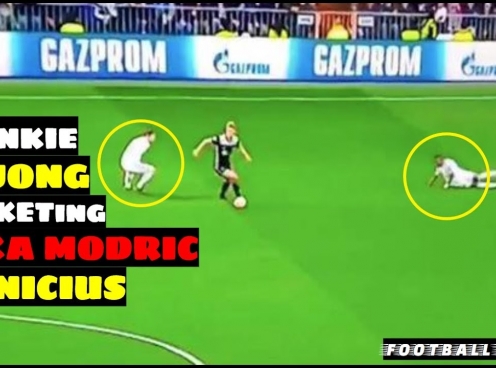 VIDEO: Tân binh Barca làm xấu hổ Modric ngay tại Bernabeu