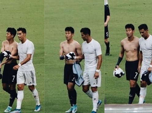 VIDEO: Son Heung-min xin đổi áo với thần tượng Ronaldo và cái kết