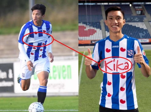 Văn Hậu mặc áo 'lạ' khi đá cho đội trẻ SC Heerenveen