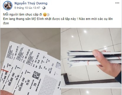 Bạn gái Huy Hùng khoe cả tập vé trận Việt Nam - Malaysia trên tay