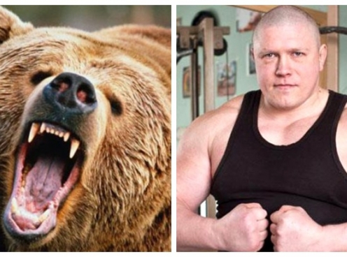 VIDEO: Võ sĩ MMA đánh nhau với gấu khổng lồ