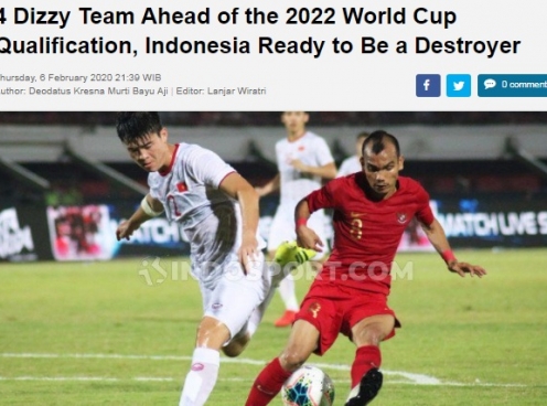Báo Indonesia tự tin sẽ hủy diệt Việt Nam tại VL World Cup 2022