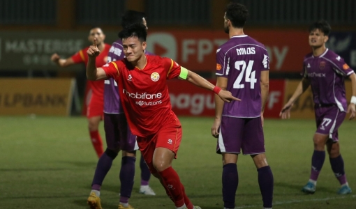 Thanh Nhàn lập công, PVF-CAND hoà hú vía Becamex TP.HCM