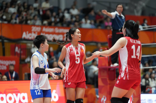 ĐT bóng chuyền nữ Việt Nam thắng thuyết phục Hong Kong, giành vé tứ kết ASIAD 2026