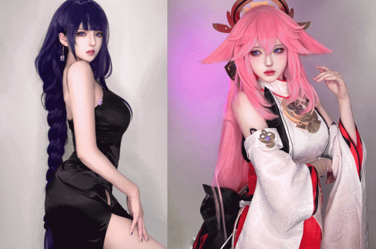 Genshin Impact: Cosplay 'cáo hồng' Yae Miko và Lôi Thần Ei