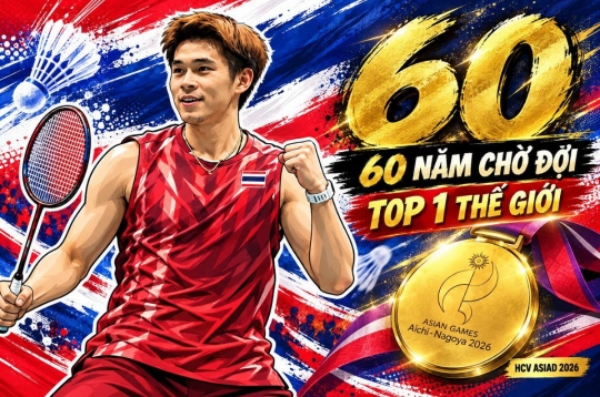 Ngôi sao Thái Lan đưa cầu lông xứ chùa Vàng trở lại đỉnh cao ASIAD sau 60 năm