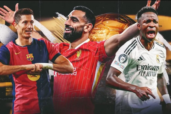 BXH Quả bóng Vàng 2025: Salah tỏa sáng, Barcelona áp đảo Real Madrid