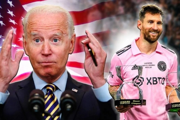 Lionel Messi được Tổng thống Mỹ Joe Biden trao Huân chương