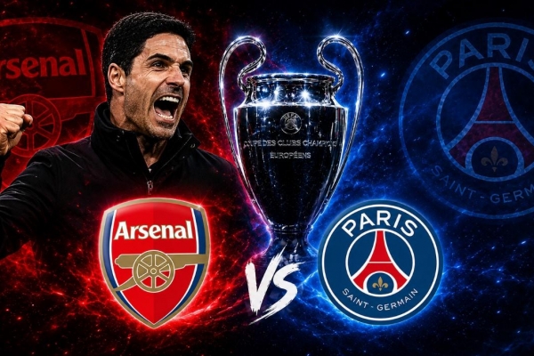 Arsenal đón cú hích cực lớn khi đối đầu PSG ở chung kết cúp C1