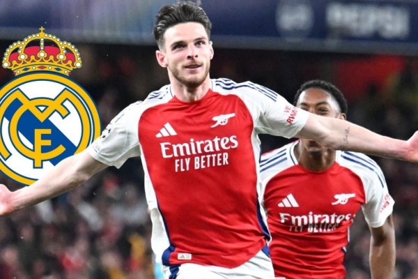 Arsenal ra tay, đem bom tấn bậc nhất Real về sát cánh cùng Declan Rice