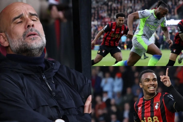 Mất điểm trước Bournemouth, Man City dâng chức vô địch cho Arsenal