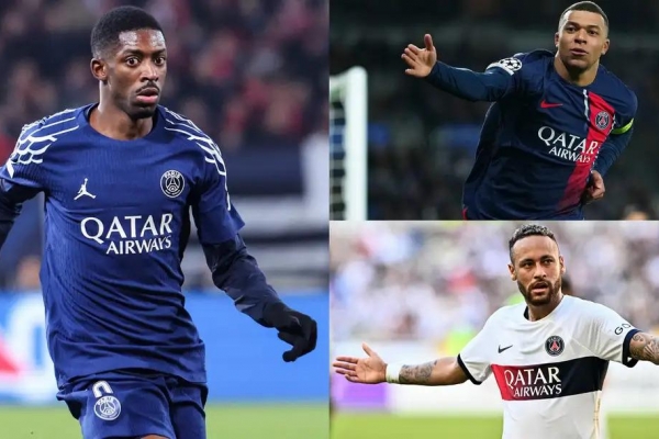 Hóa 'thánh' tại PSG, Dembele san bằng kỷ lục của Mbappe và Neymar