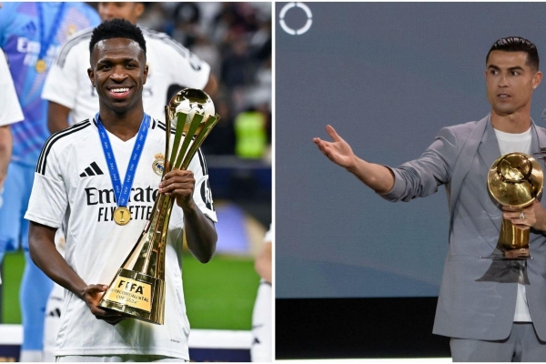 Vinicius khôn khéo đáp trả lời khen của Ronaldo