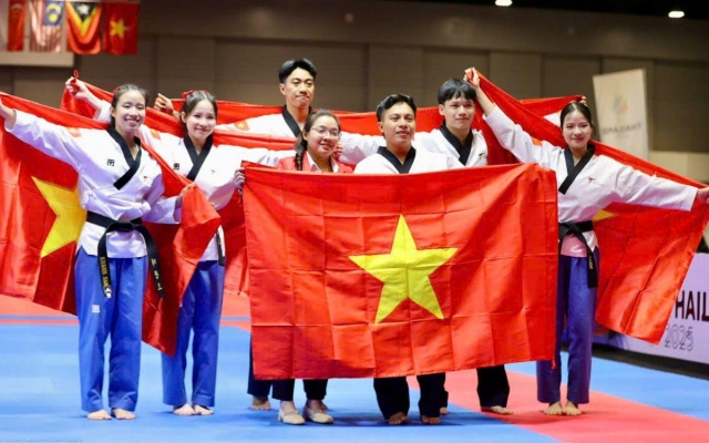 Taekwondo Việt Nam xếp thứ 2 toàn đoàn, hoàn thành chỉ tiêu ở SEA Games 33