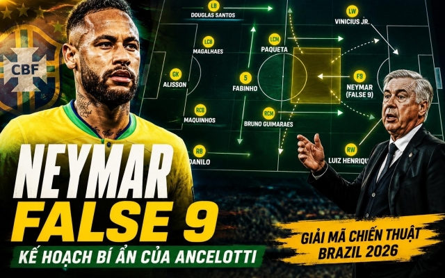 Carlo Ancelotti 'Messi hóa' Neymar, Brazil chuẩn bị bùng nổ