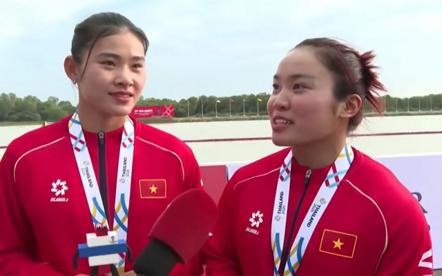 Đua thuyền vượt gió, 2 'siêu nhân' mở hàng HCV cho Việt Nam tại SEA Games