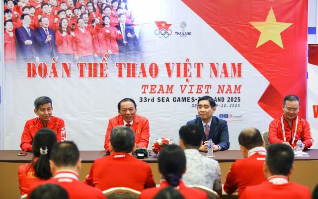 Đoàn Thể thao Việt Nam nhận 'doping tinh thần' trước SEA Games 33