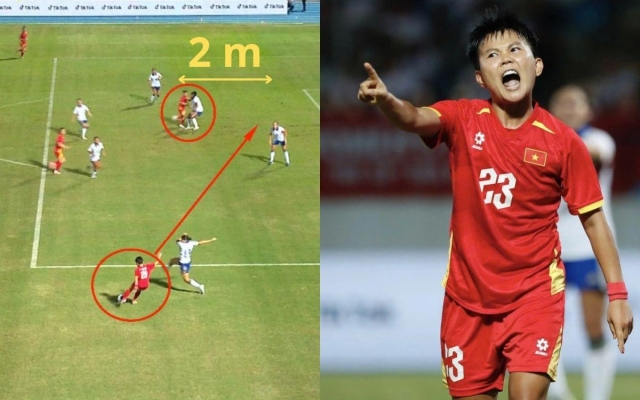Bóng đá nữ SEA Games 33: Bích Thùy đứng thấp hơn 2 mét vẫn bị bắt việt vị