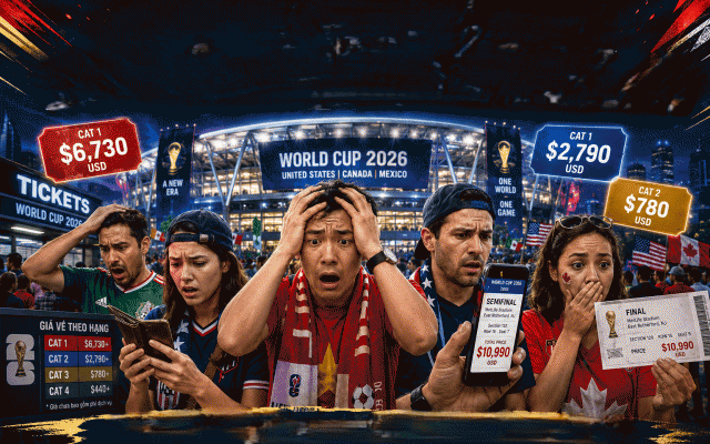 Giá vé World Cup 2026 gây choáng: Từ 60 USD đến hơn 10.000 USD