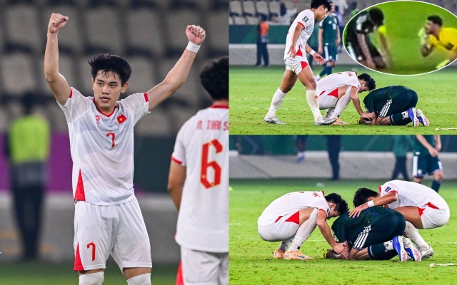 U23 Việt Nam để lại hình ảnh xúc động sau trận thắng Ả Rập
