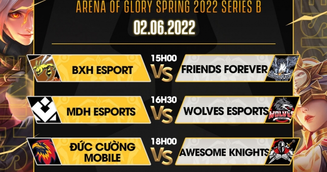 Cập nhật kết quả vòng bảng giải BOOYAH! Đấu Trường Danh Vọng Series B mùa Xuân 2022 ngày 3/6/2022