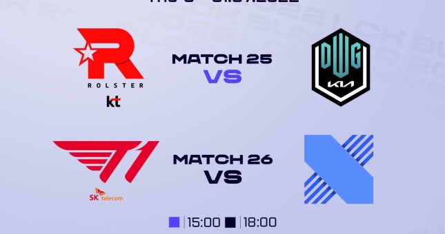 Trực tiếp LCK Mùa Hè 2022 ngày 1/7: KT - DK, T1 - DRX