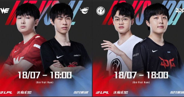 Trực tiếp LPL mùa Hè ngày 18/7: WE - AL, IG - JDG