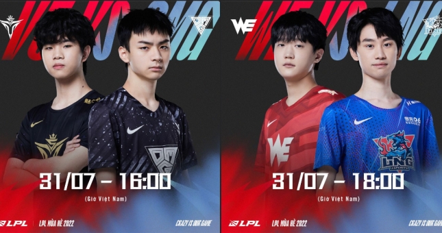 Trực tiếp LPL mùa Hè ngày 31/7: OMG vs V5, WE vs LNG