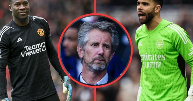 Huyền thoại MU gây sốc với nhận định về Raya và Onana