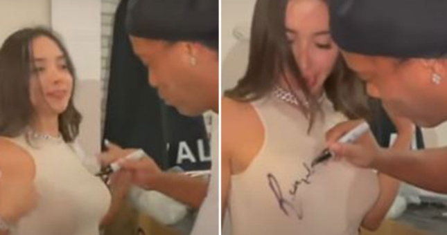 2 triệu lượt xem Ronadinho liên tiếp ký ngực fan gây sốt cộng đồng mạng