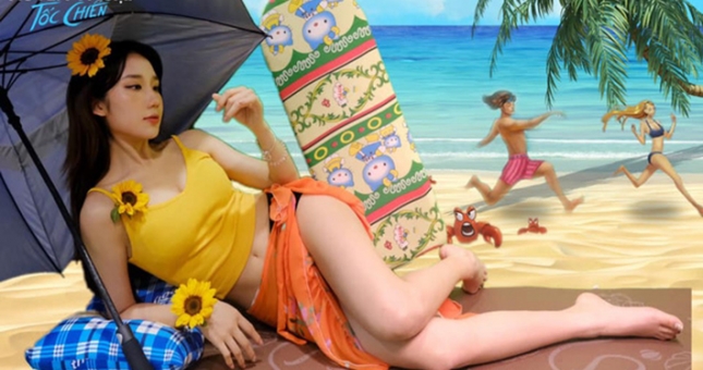 Tuyển thủ Mina Young của SBTC Esports cosplay Leona Tiệc Bể Bơi khiến các fan mê mẩn