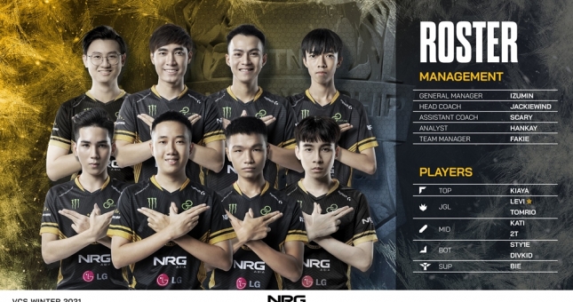 LMHT: GAM Esports công bố đội hình chính thức tham dự VCS Mùa Đông 2021