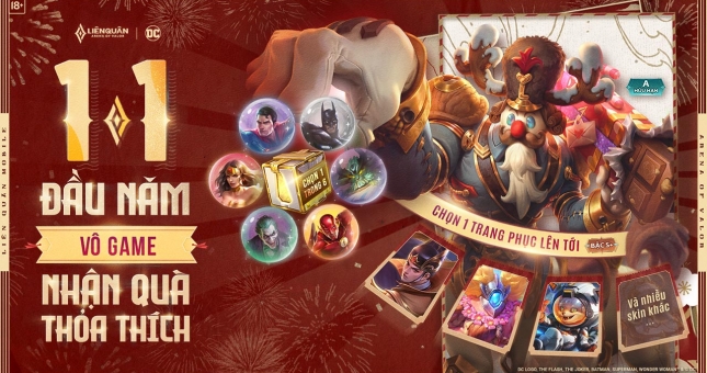 Đây là 26 trang phục miễn phí mà Liên Quân Mobile tặng game thủ nhân dịp năm mới