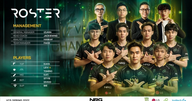 GAM Esports công bố đội hình tham dự VCS Mùa Xuân 2022