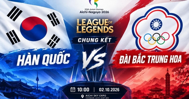 Trực tiếp LMHT Hàn Quốc vs Đài Bắc Trung Hoa, 10h00 hôm nay 2/10