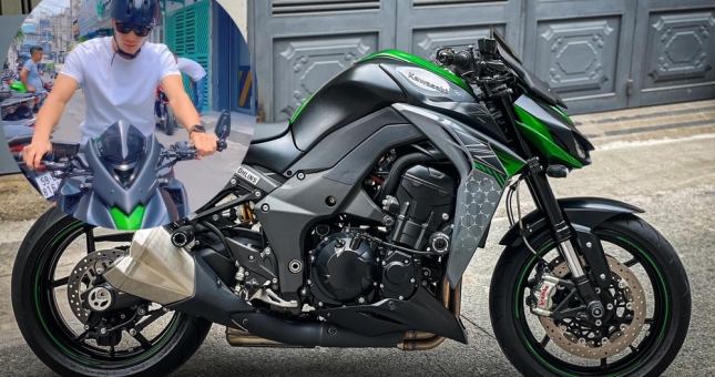 Thủ môn Bùi Tiến Dũng đổi gu chơi xe, chuyển qua mô tô phân khối lớn Kawasaki Z1000R