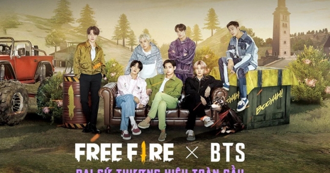 Nhóm nhạc nam BTS trở thành đại sứ toàn cầu của Free Fire