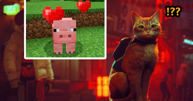 Bản mod này cho phép bạn biến chú mèo Stray thành con heo trong Minecraft