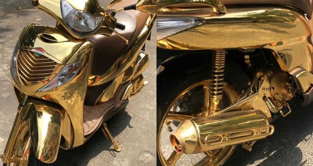 Xôn xao chiếc Honda SH mạ vàng có giá đồn đoán 1,5 tỷ đồng