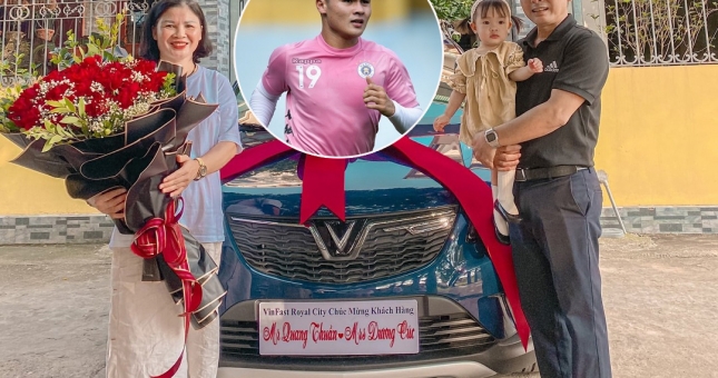 Quang Hải mua xe VinFast Fadil tặng mẹ nhân dịp 20/10