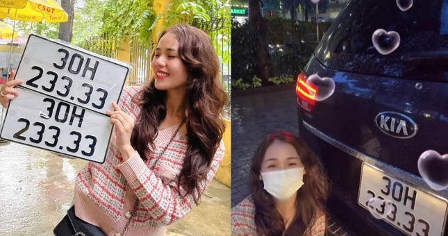 “Thánh cover” Hương Ly mua Kia Sedona bấm được biển số tứ quý cực xịn