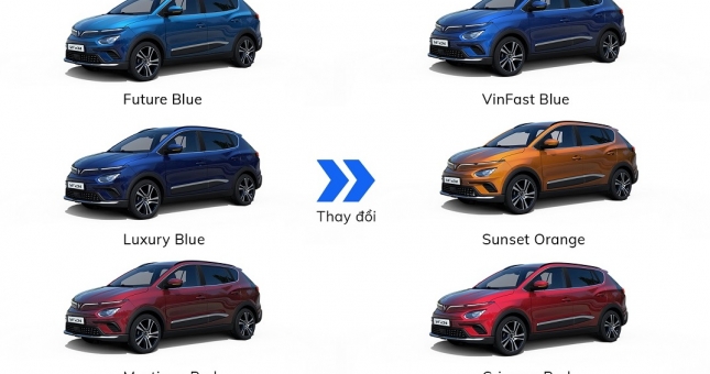 VinFast thay đổi màu sơn ngoại thất mới, ngừng nhận đặt hàng màu sơn cũ